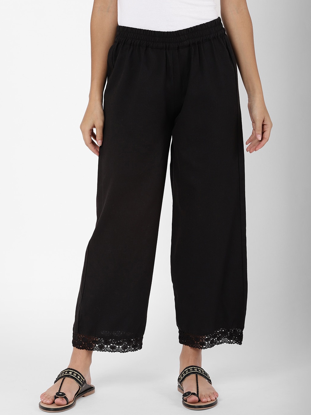 

R&B Women Purple Relaxed Straight Leg Loose Fit Trousers