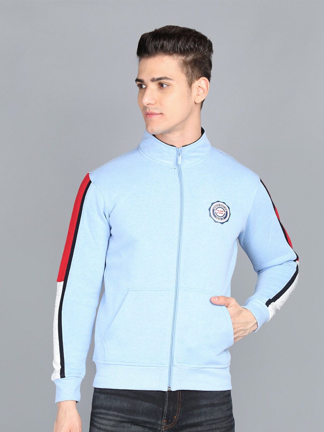 

PROTEX Men Blue Colourblocked Sweatshirt