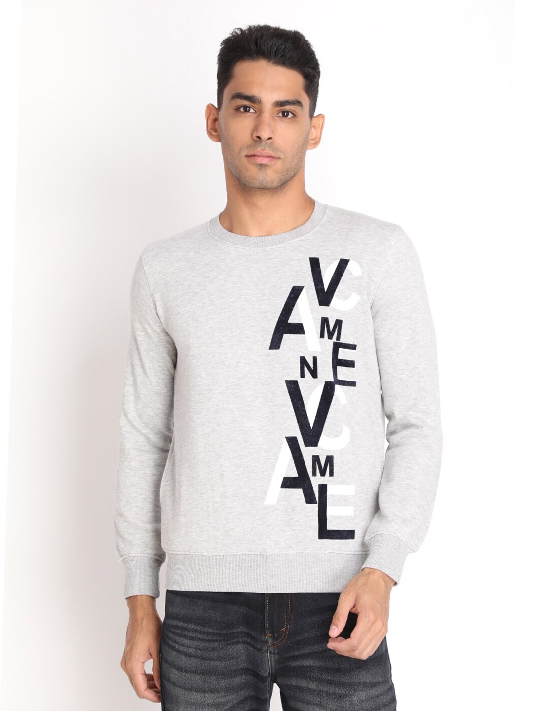 

PROTEX Men Grey Printed Sweatshirt