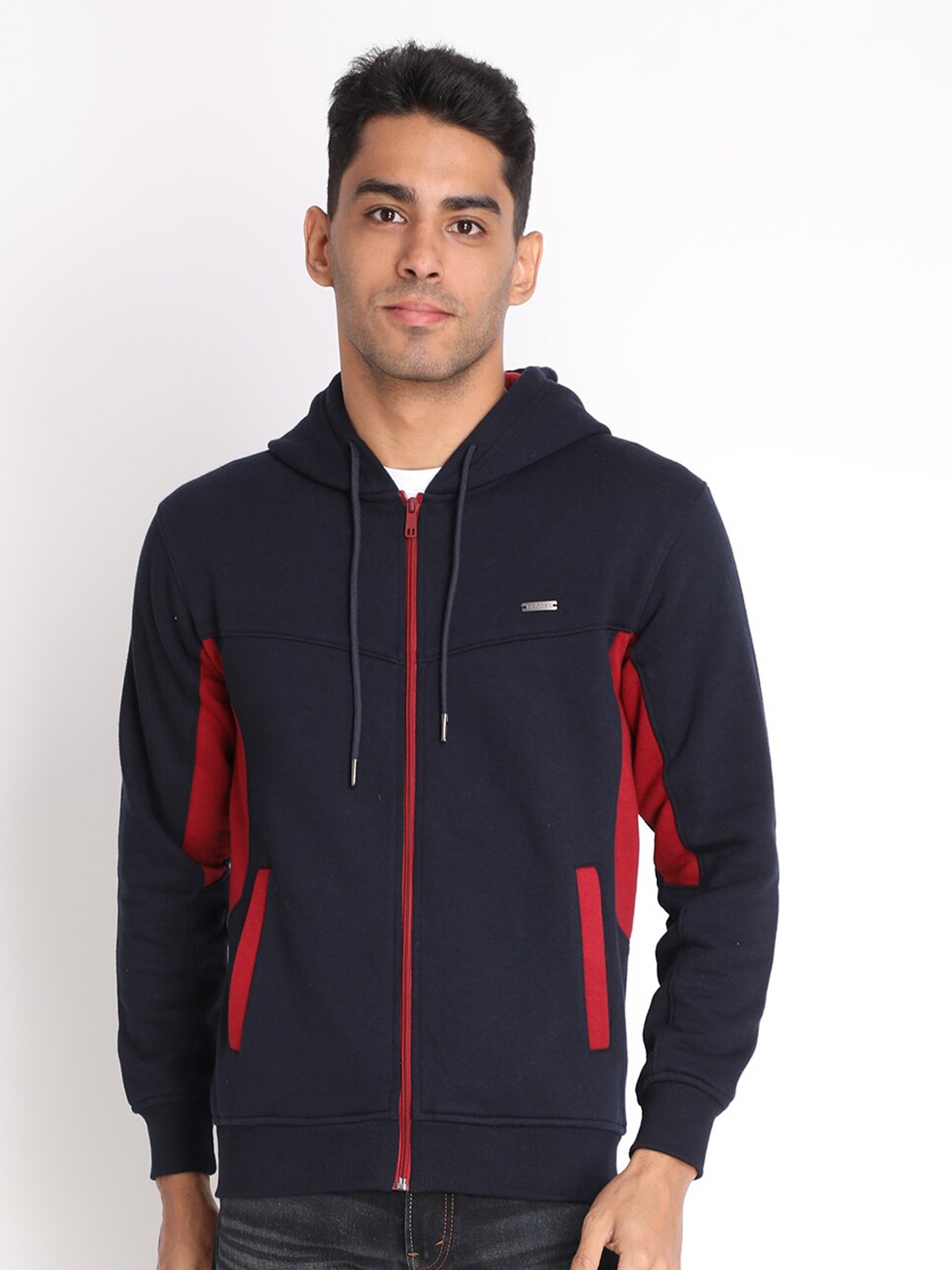 

PROTEX Men Navy Blue Hooded Sweatshirt