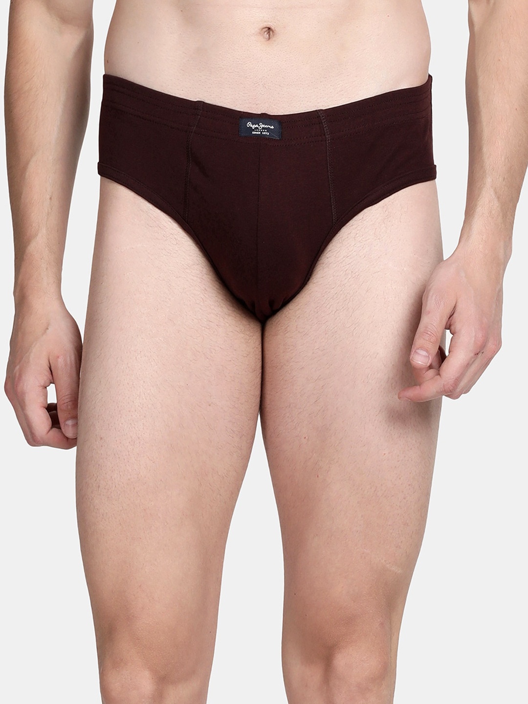

Pepe Jeans Men Purple Solid Cotton Basic Briefs