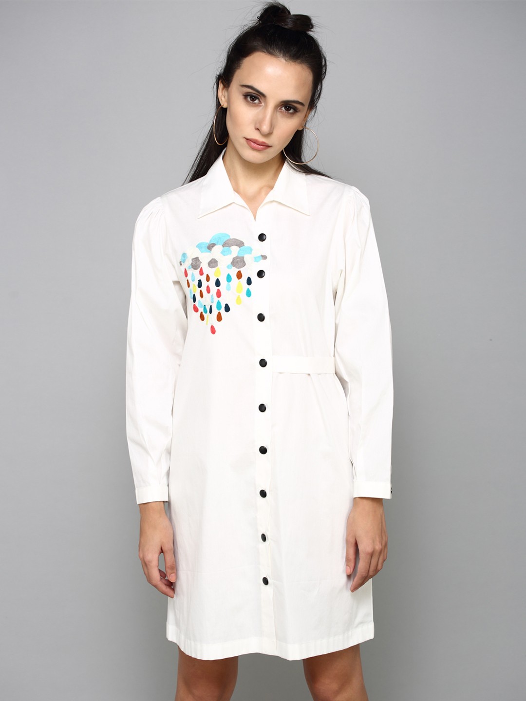 

aturabi White Shirt Dress