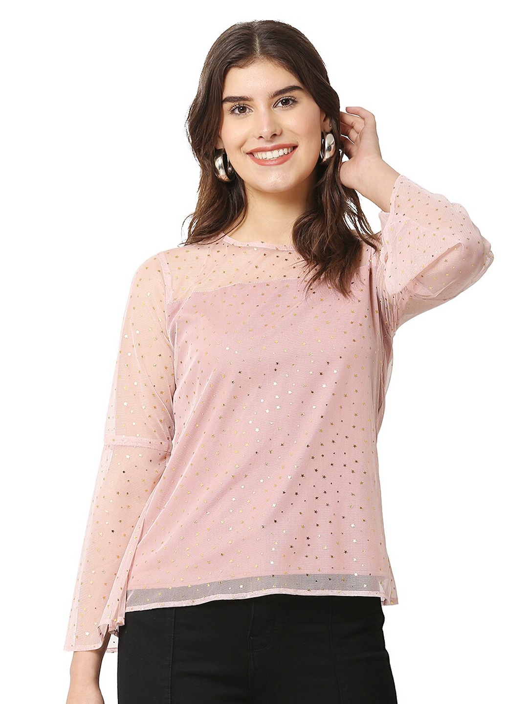 

BLUE CHIC Pink Net Top