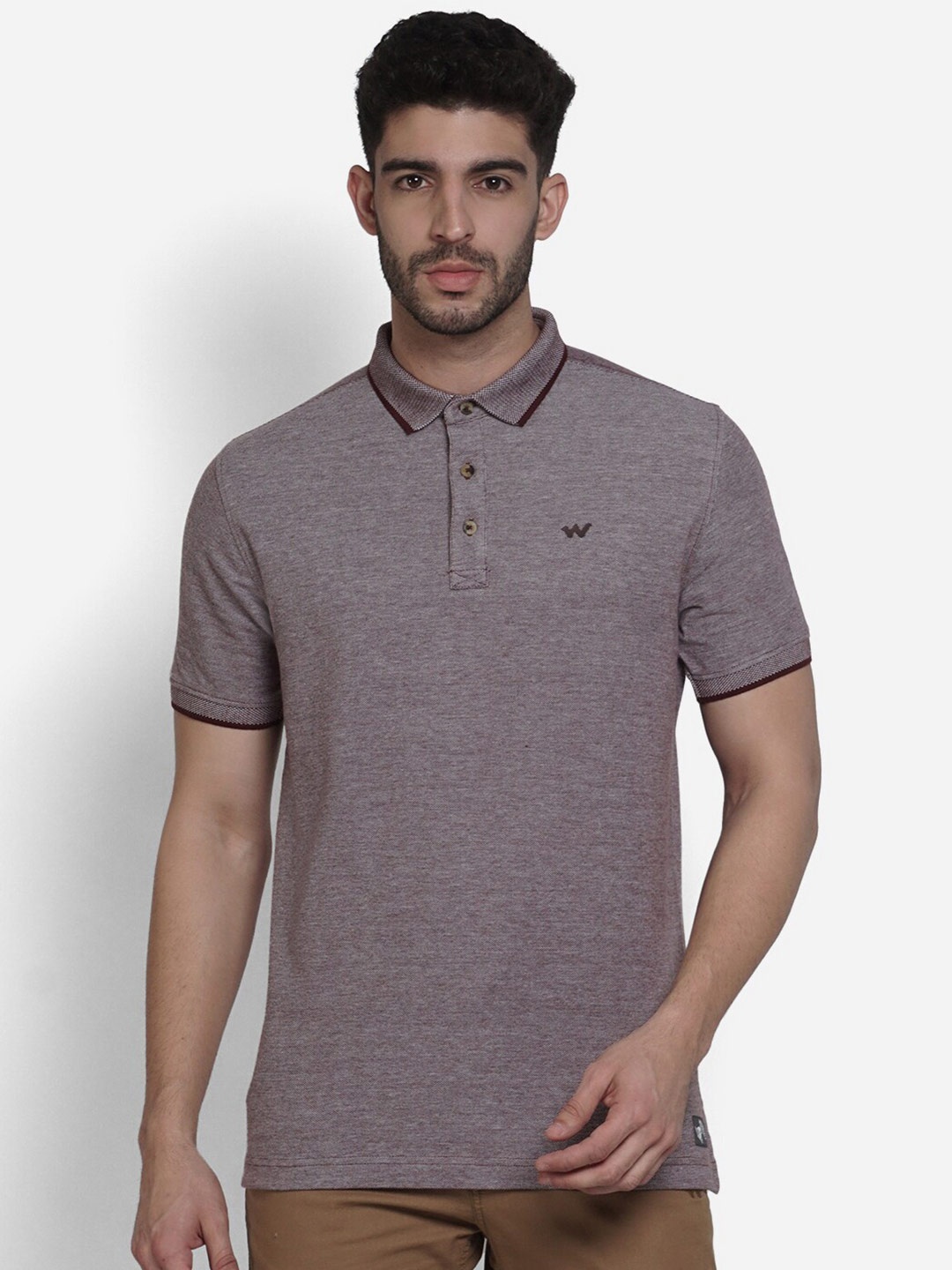 

Wildcraft Men Maroon Polo Collar T-shirt