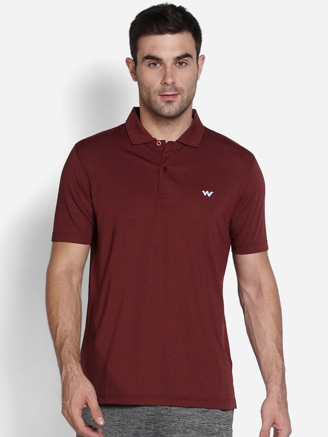 

Wildcraft Men Maroon Polo Collar T-shirt