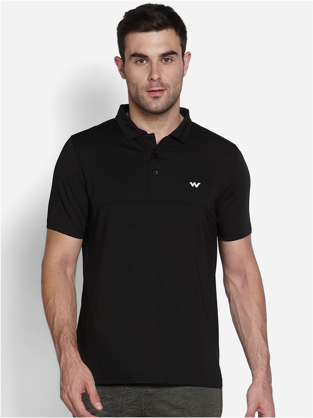 

Wildcraft Men Black Polo Collar T-shirt