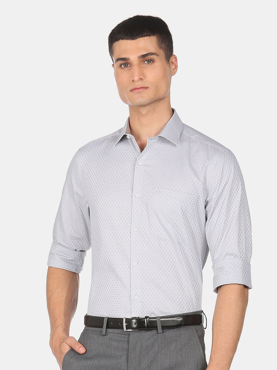

Arrow Men Grey Formal Shirt