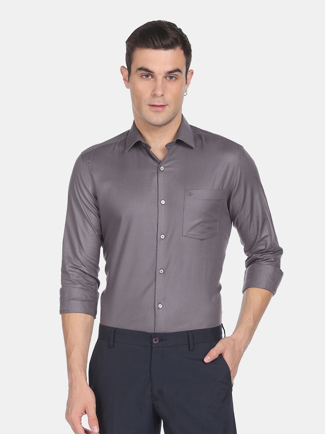 

Arrow Men Grey Slim Fit Casual Shirt