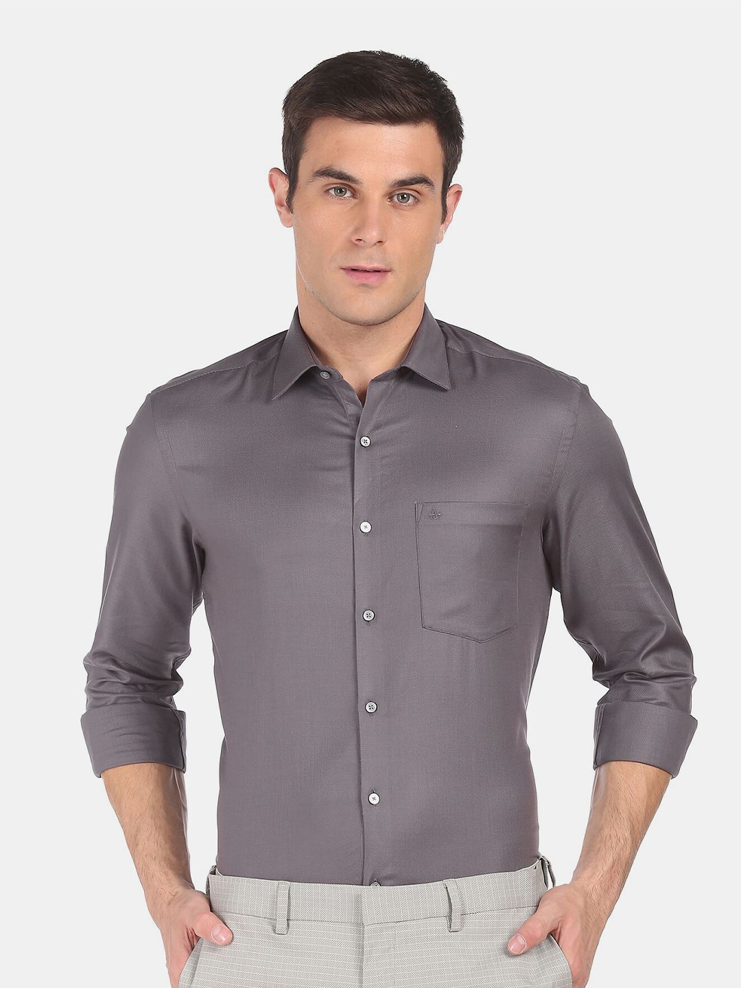 

Arrow Men Grey Casual Shirt