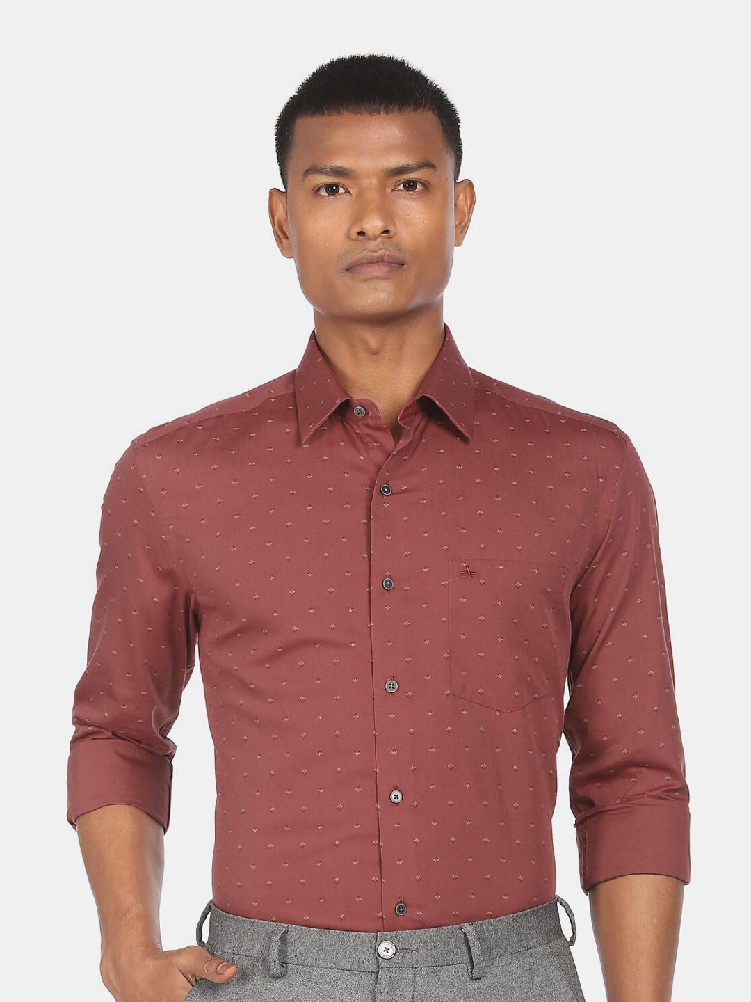 

Arrow Men Red Slim Fit Casual Shirt