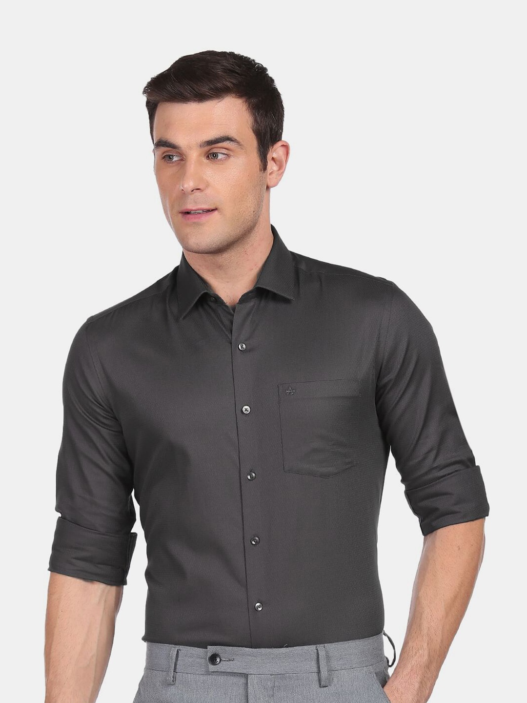 

Arrow Men Charcoal Slim Fit Casual Cotton Shirt