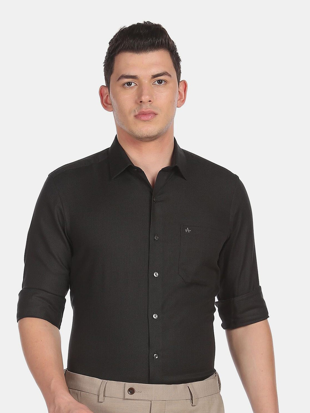 

Arrow Men Black Slim Fit Formal Shirt