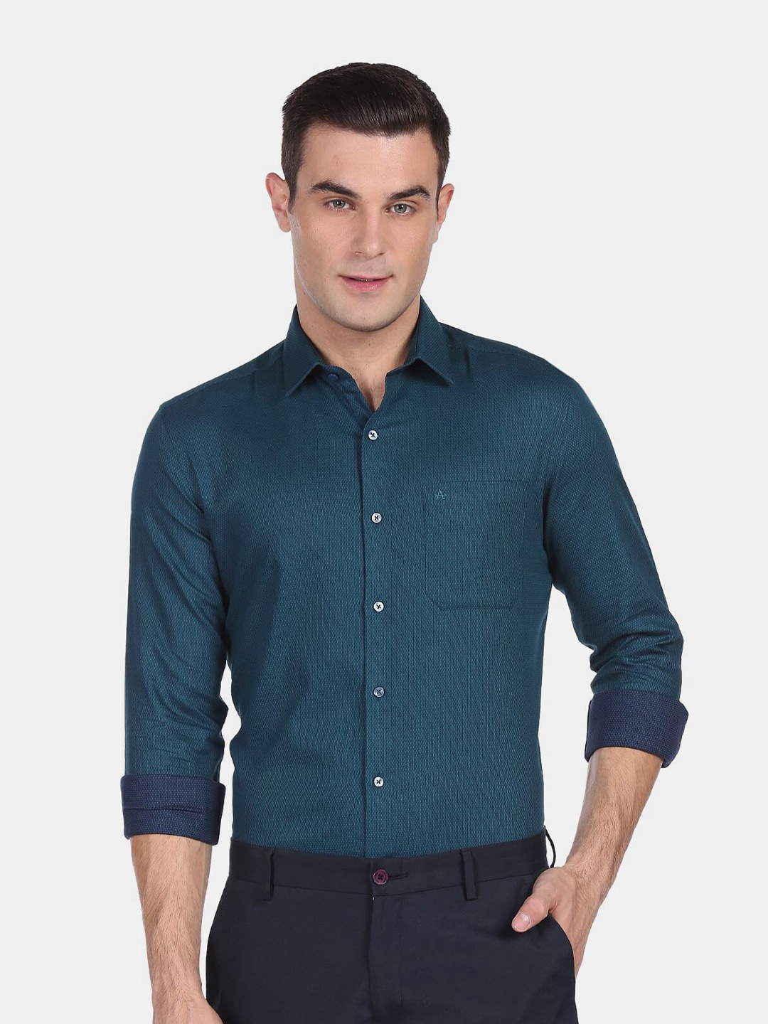 

Arrow Men Blue Slim Fit Casual Shirt