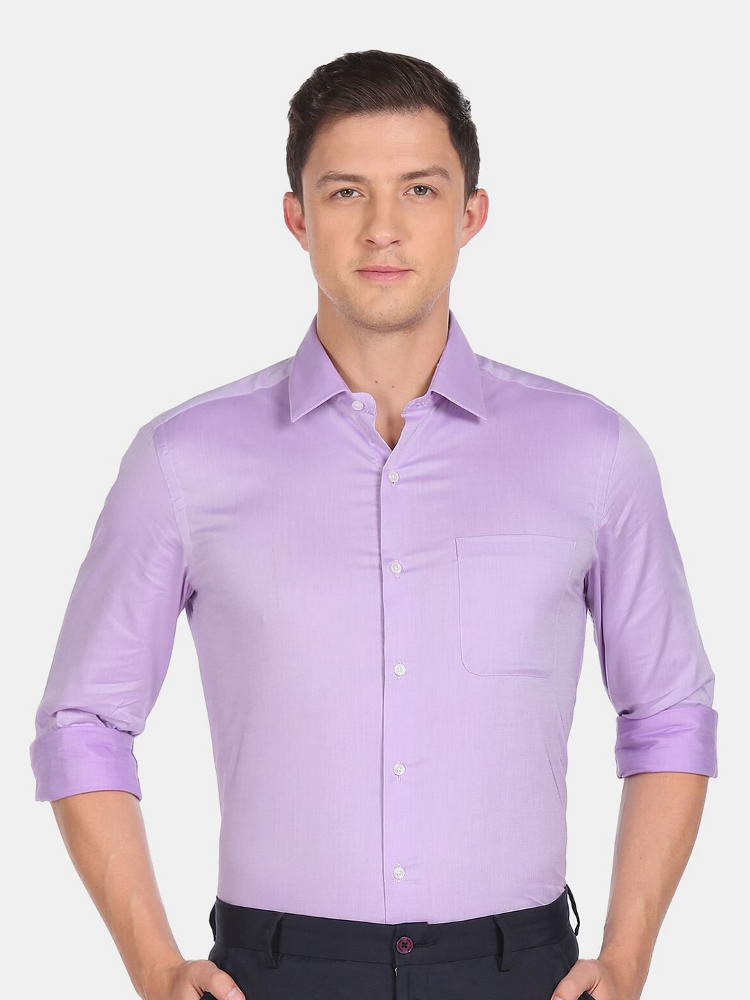 

Arrow Men Purple Slim Fit Formal Shirt