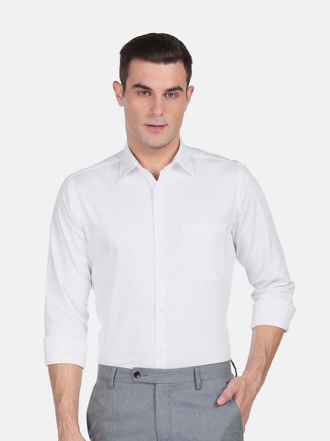 

Arrow Men White Casual Shirt