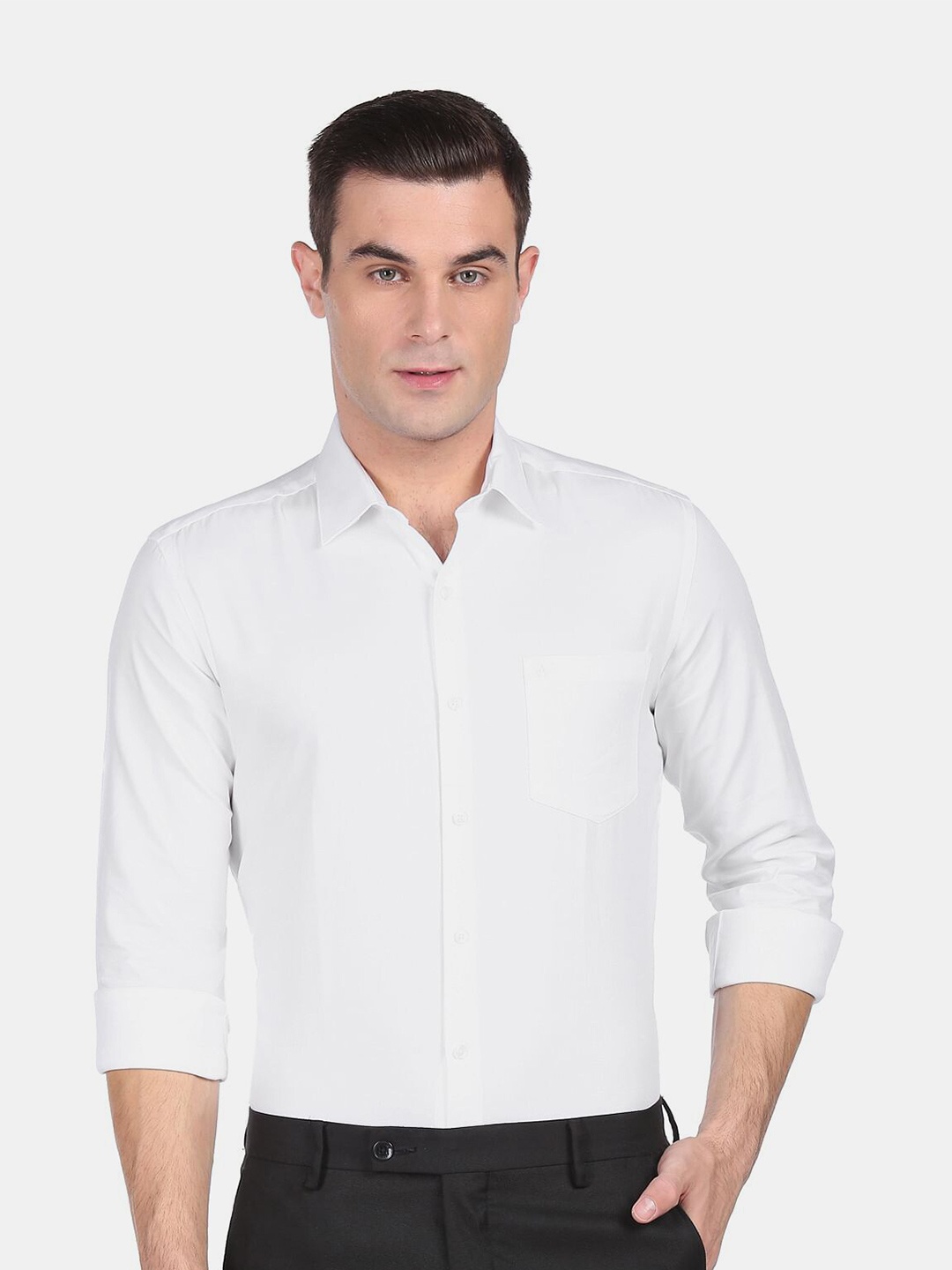 

Arrow Men White Slim Fit Casual Shirt