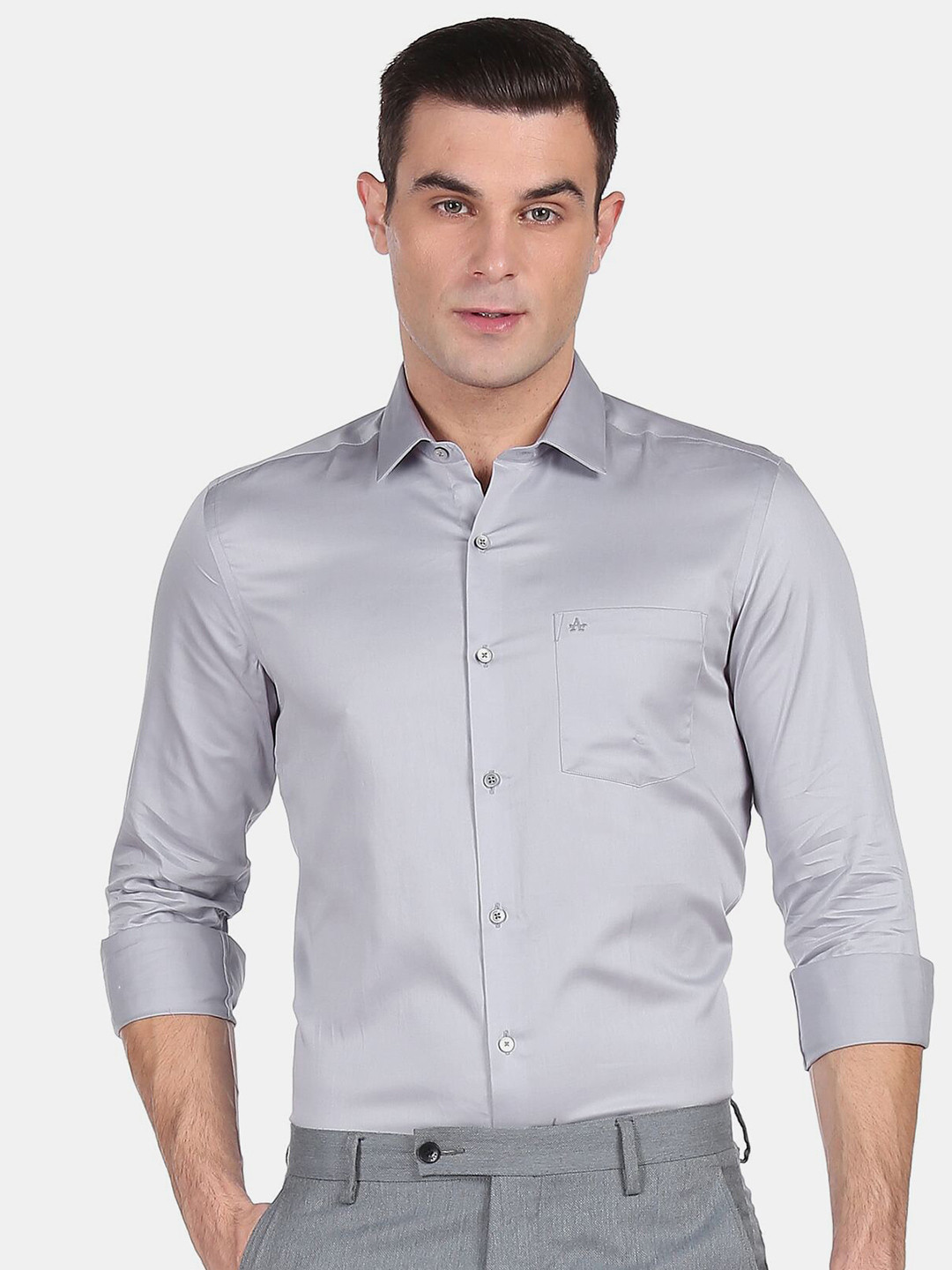 

Arrow Men Grey Slim Fit Formal Shirt