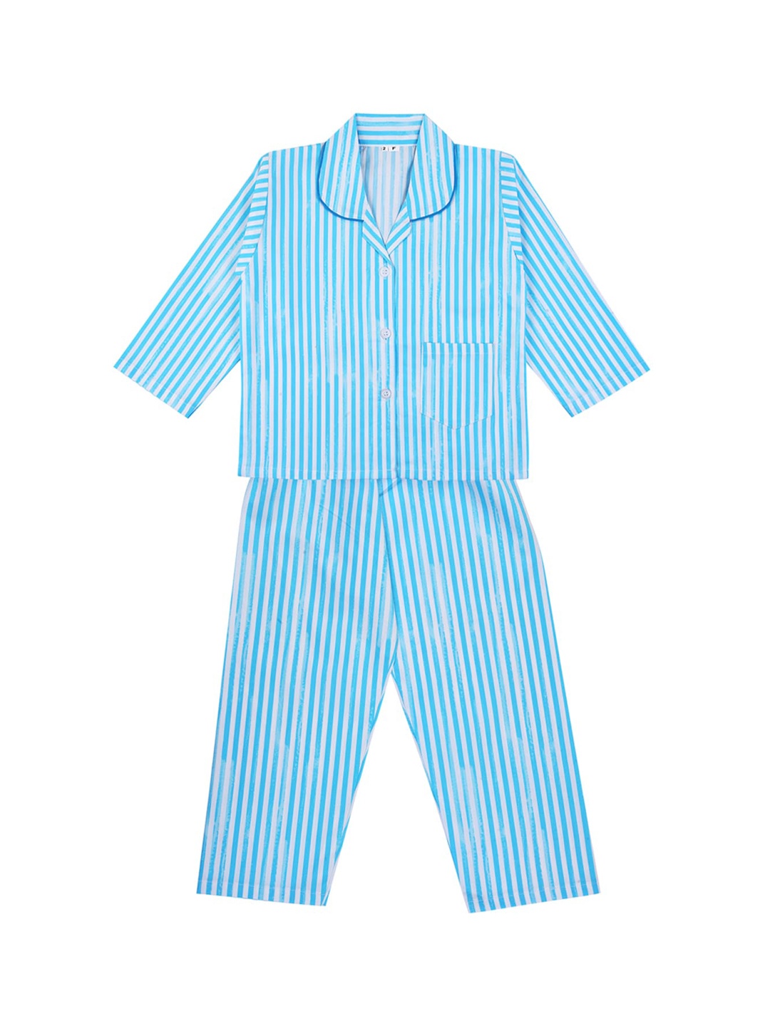 

Wish Karo Boys Blue & White Striped Night suit