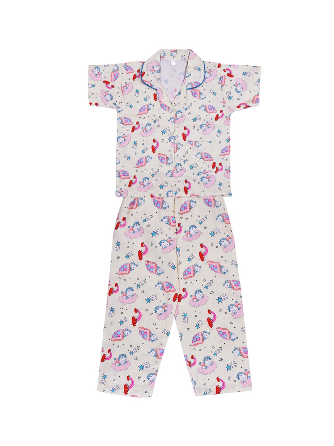 

Wish Karo Boys Purple & Red Printed Night suit