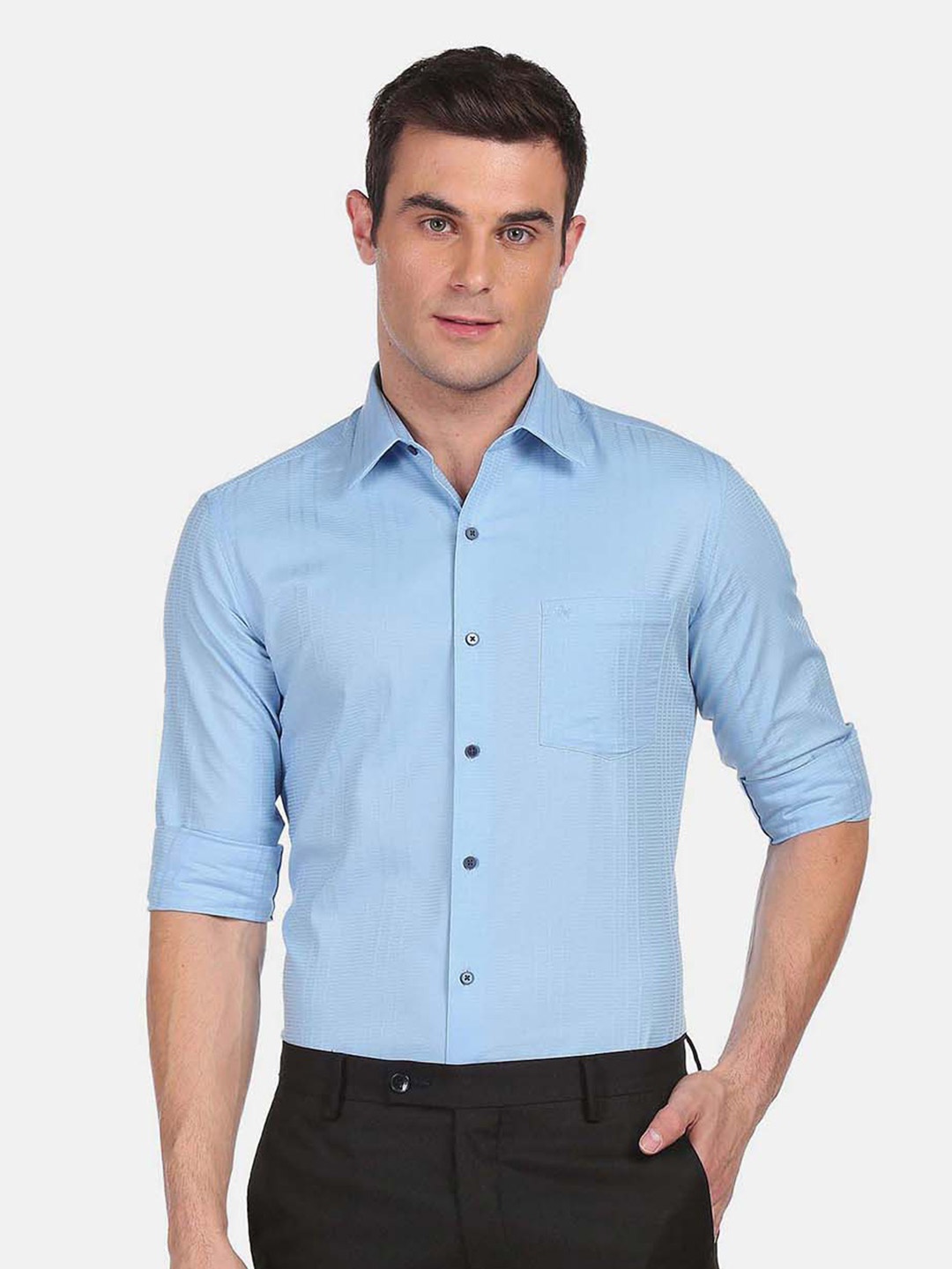 

Arrow New York Men Blue Slim Fit Casual Shirt