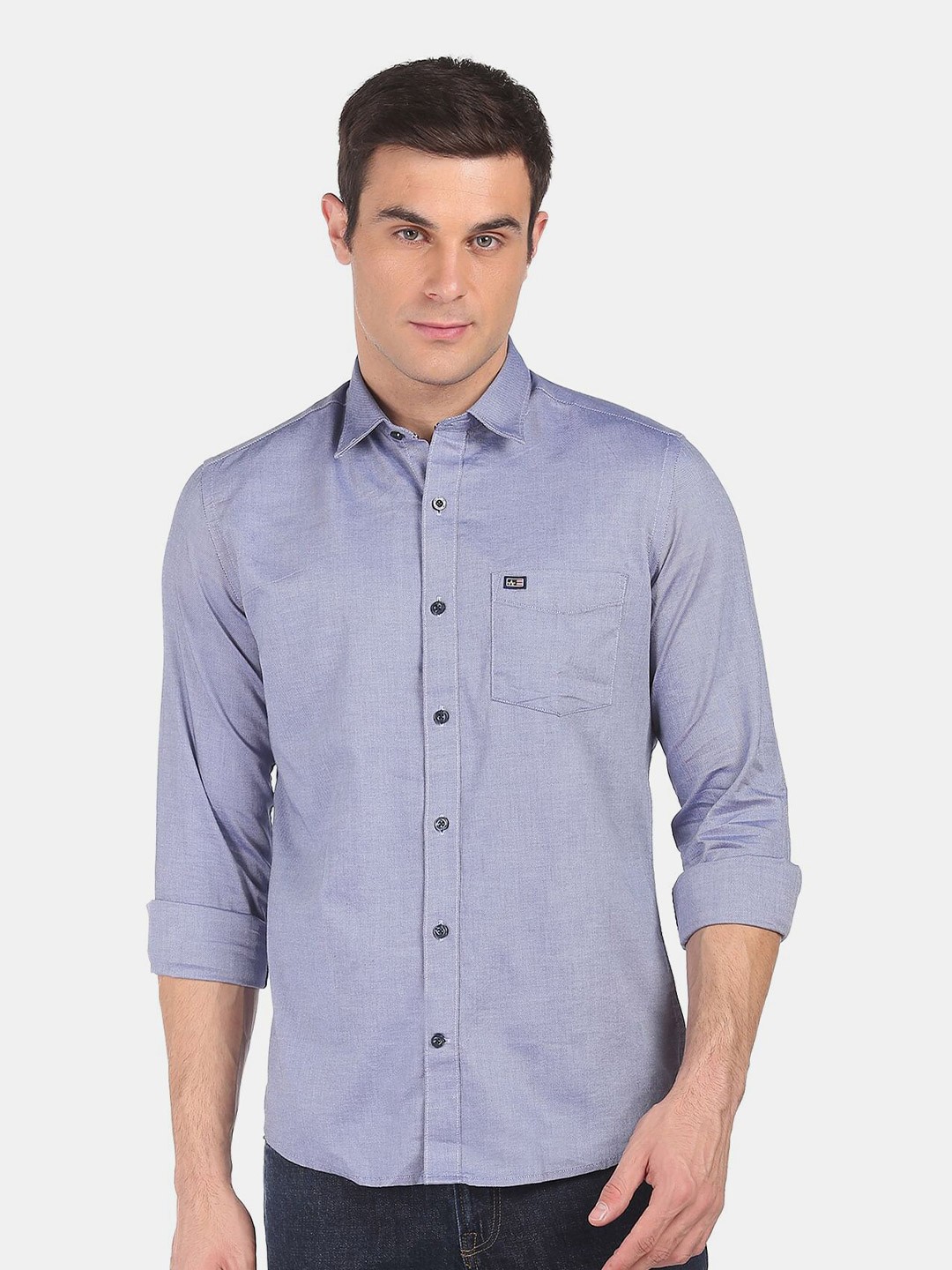 

Arrow Sport Men Blue Solid Slim Fit Casual Shirt