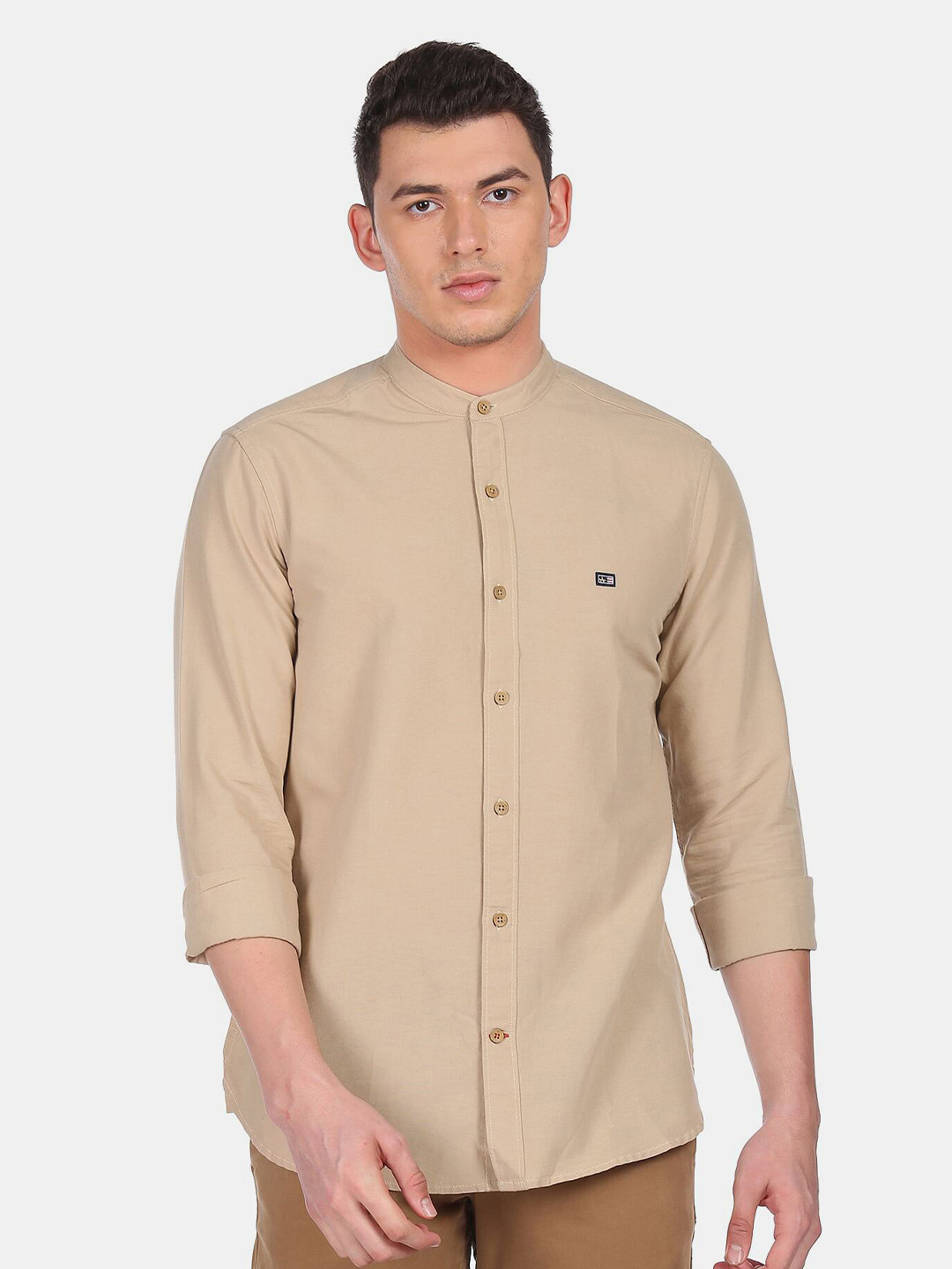 

Arrow Sport Men Beige Solid Slim Fit Casual Shirt