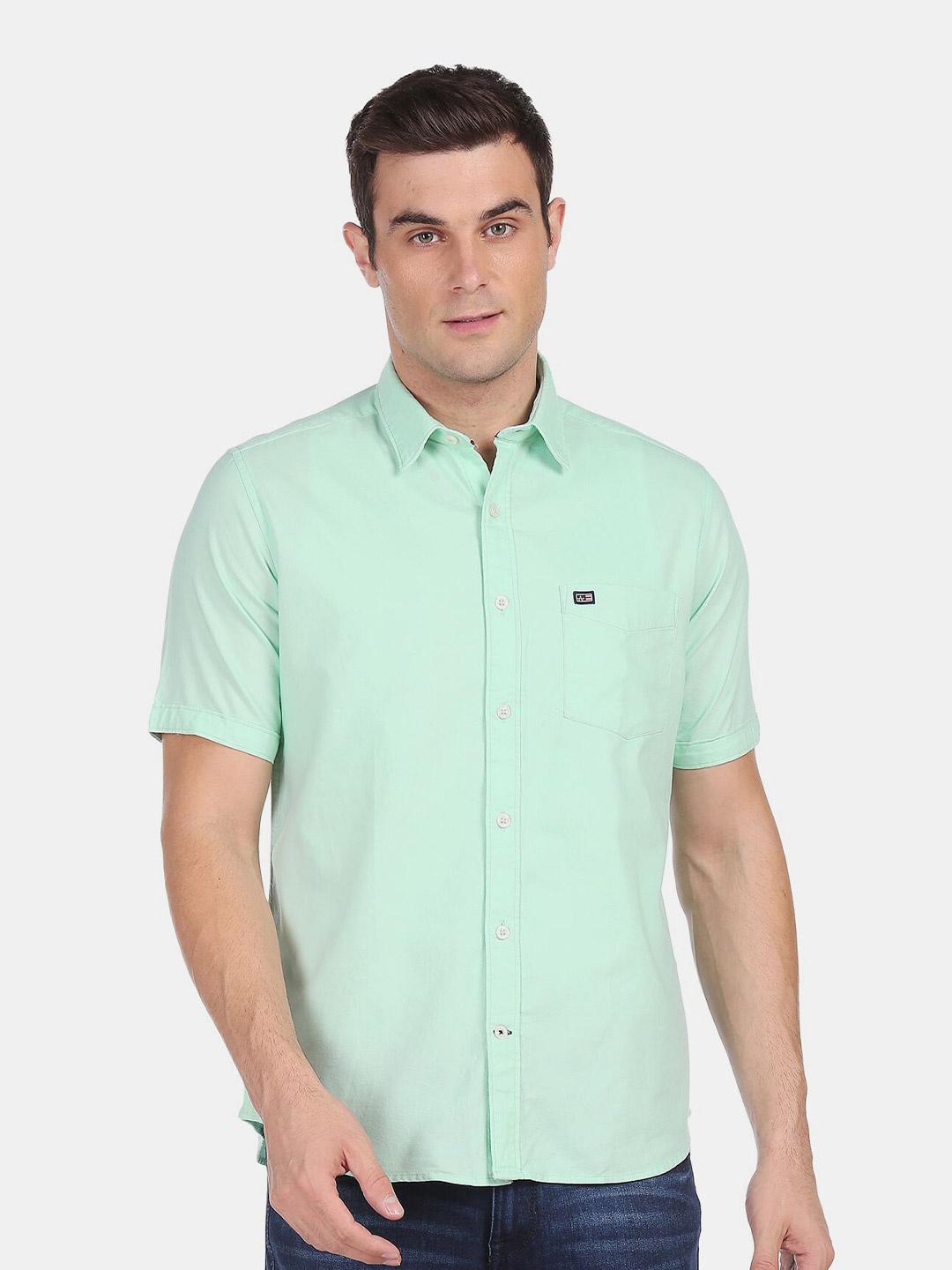 

Arrow Sport Men Green Casual Shirt