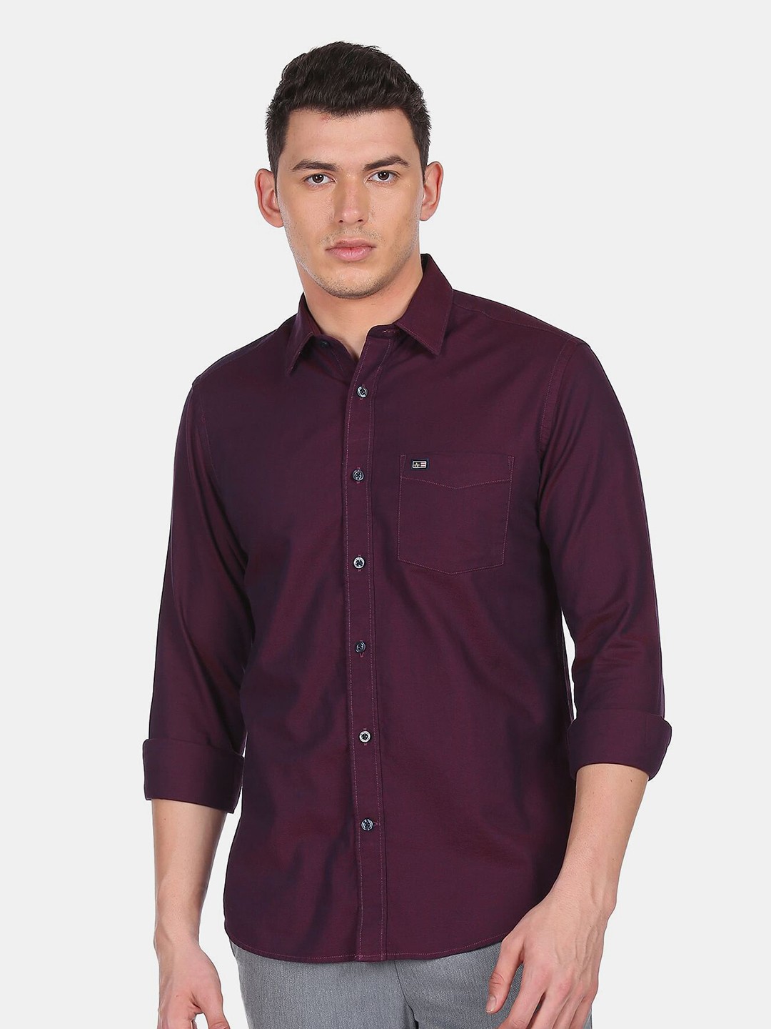 

Arrow Sport Men Burgundy Slim Fit Casual Shirt
