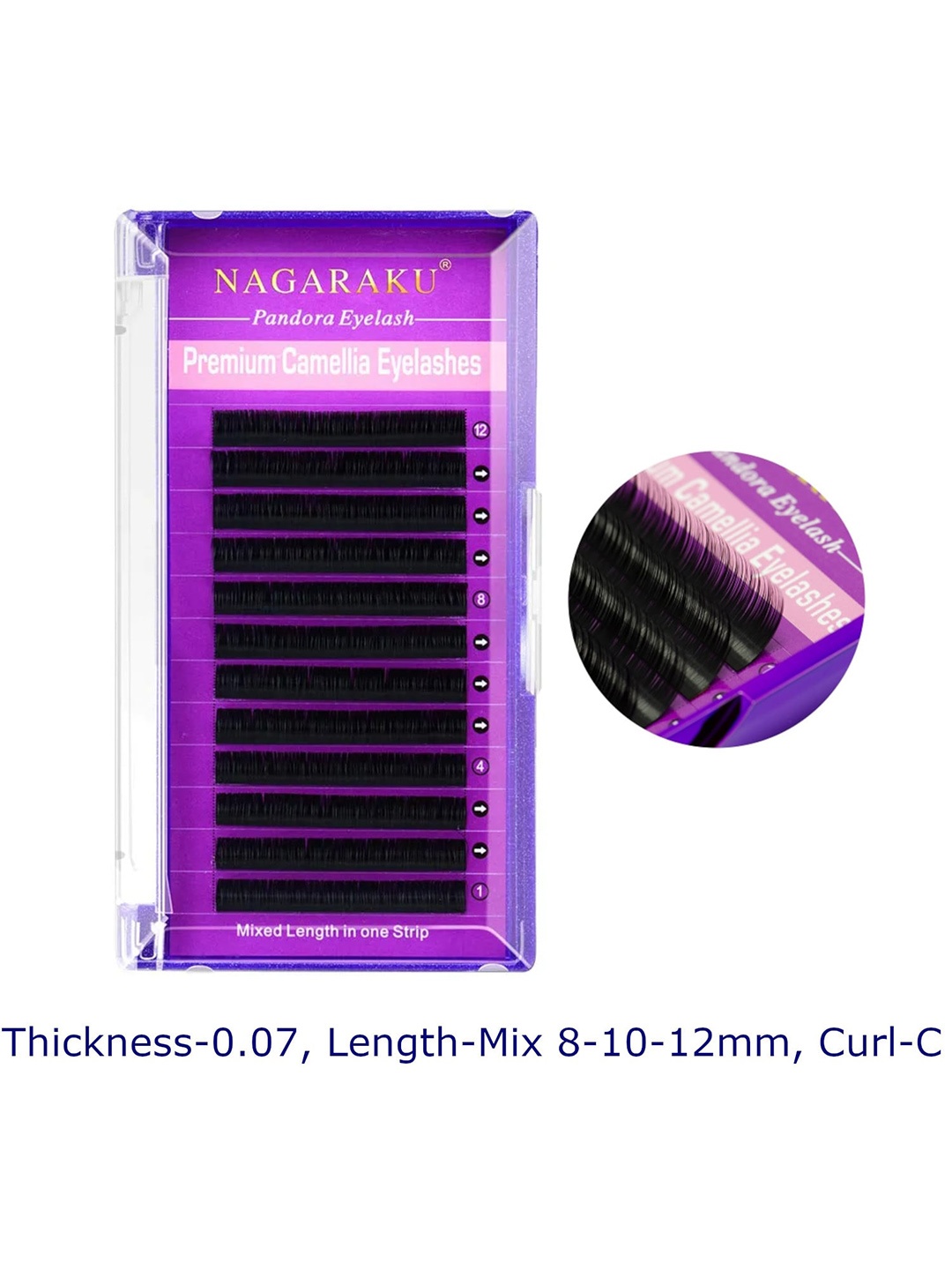 

NAGARAKU Women Black W Eyelash Extension 4D Premade C Curl Eye Lashes