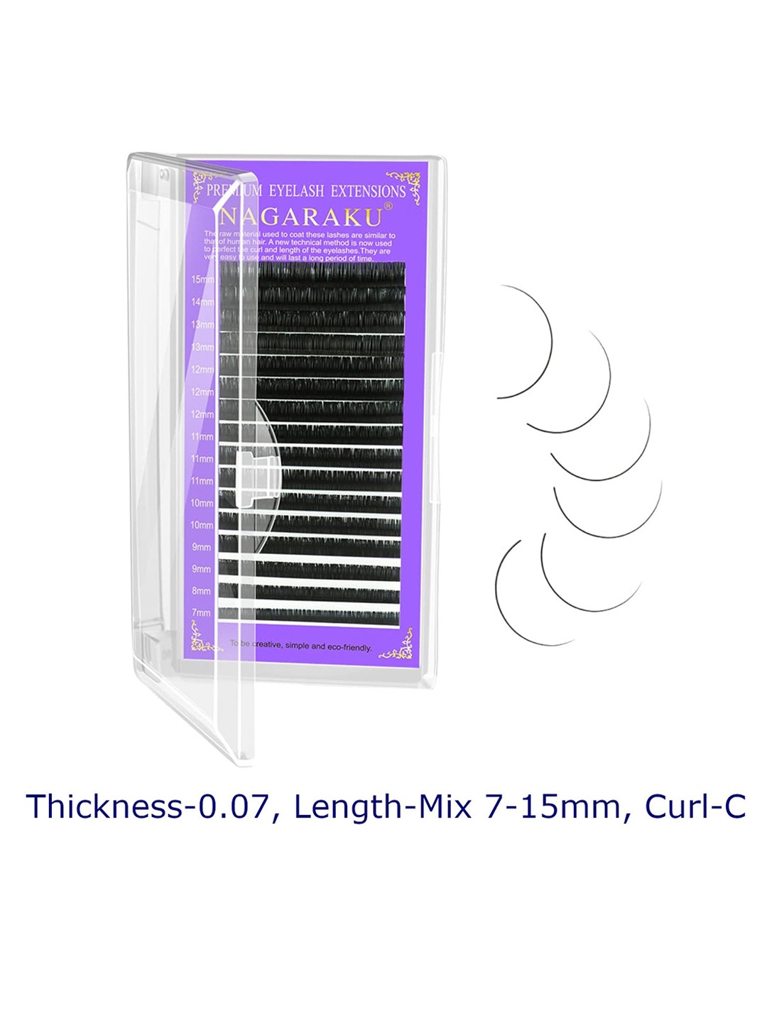 

NAGARAKU Women Black Extension Curl Individual Eye Lashes