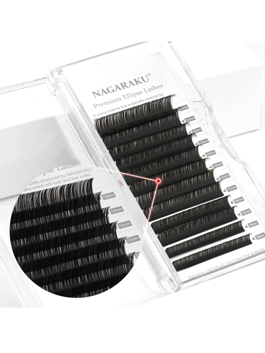 

NAGARAKU Women Black Flat Ellipse Magnetic Eyelashes