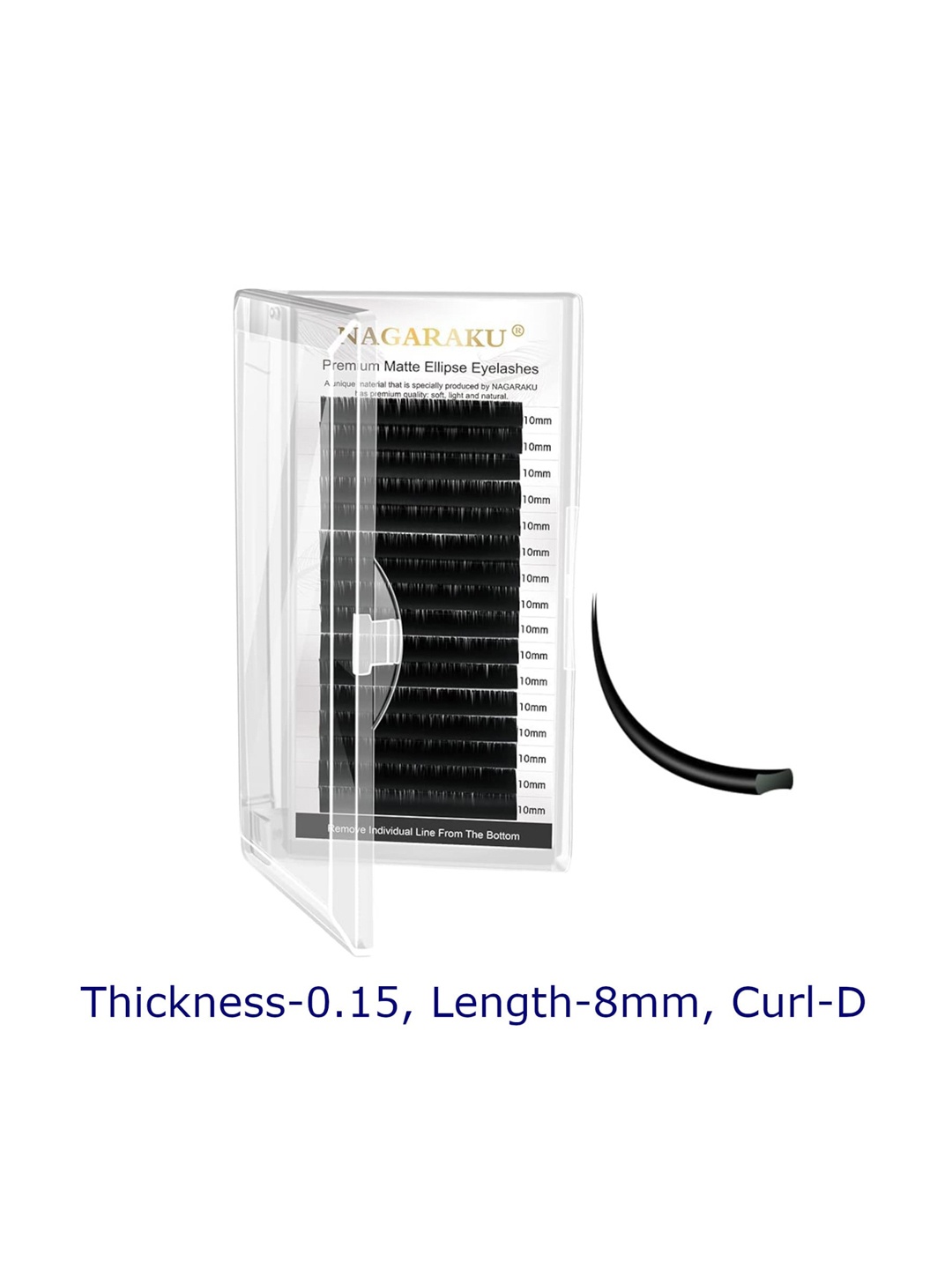 

NAGARAKU Women Black Matte Flat Ellipse False Eyelashes