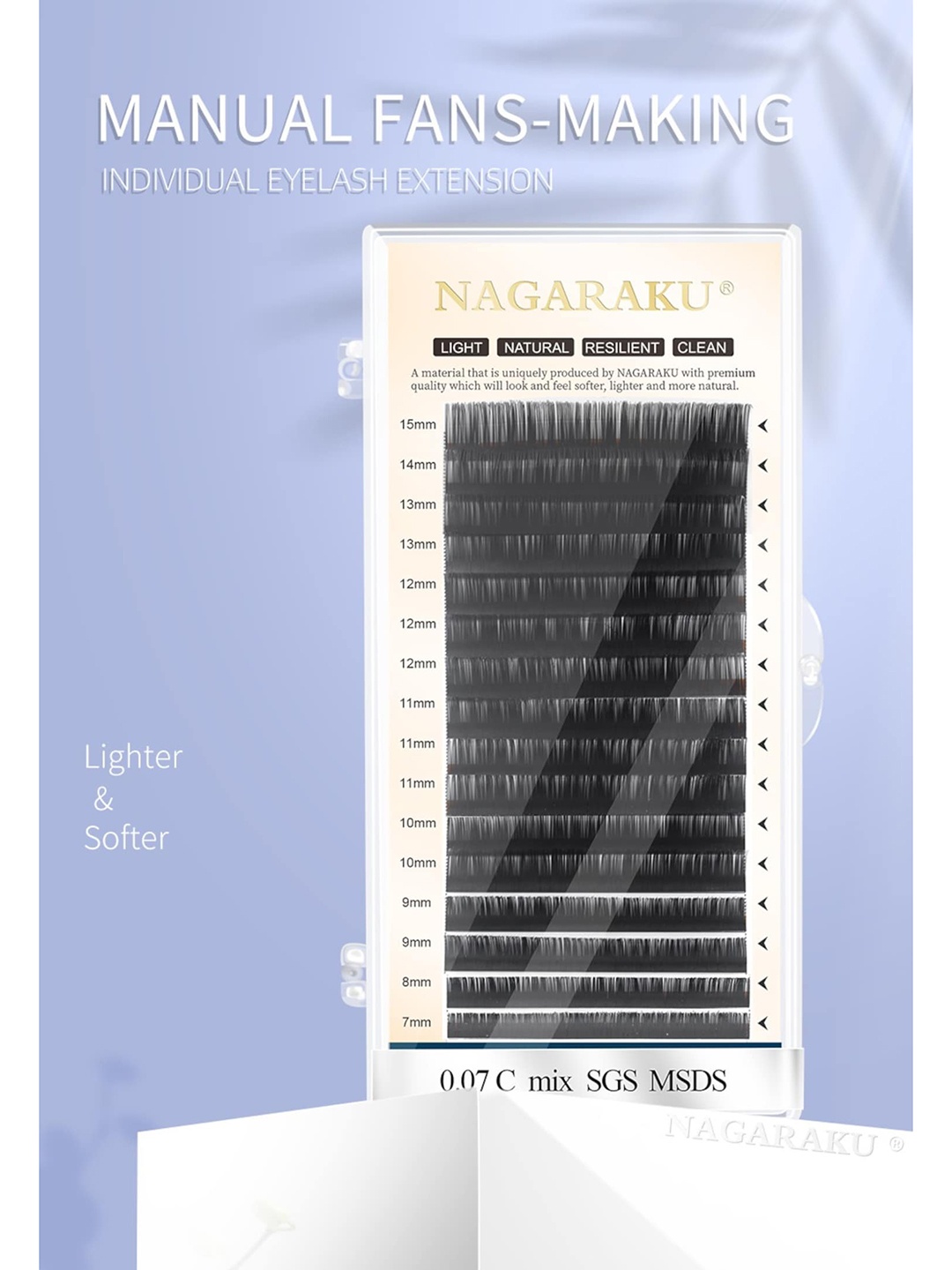 

NAGARAKU Women Black 16 Lines Material Super Soft False Eyelashes