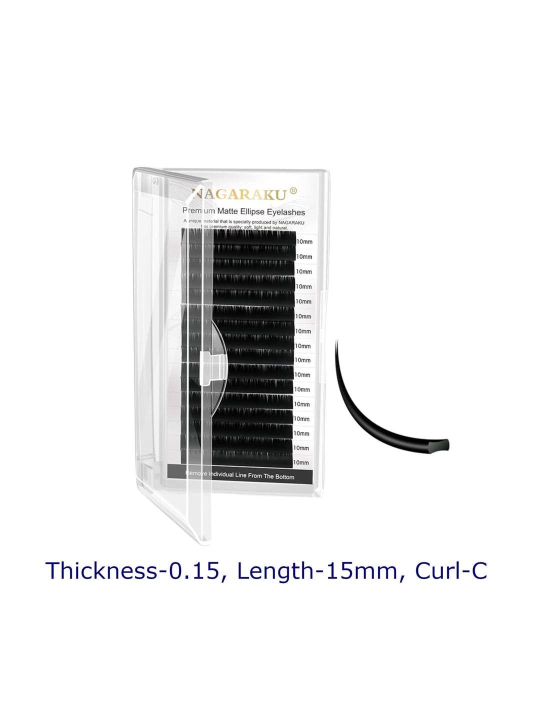 

NAGARAKU Women Black Matte Flat Ellipse Eyelashes