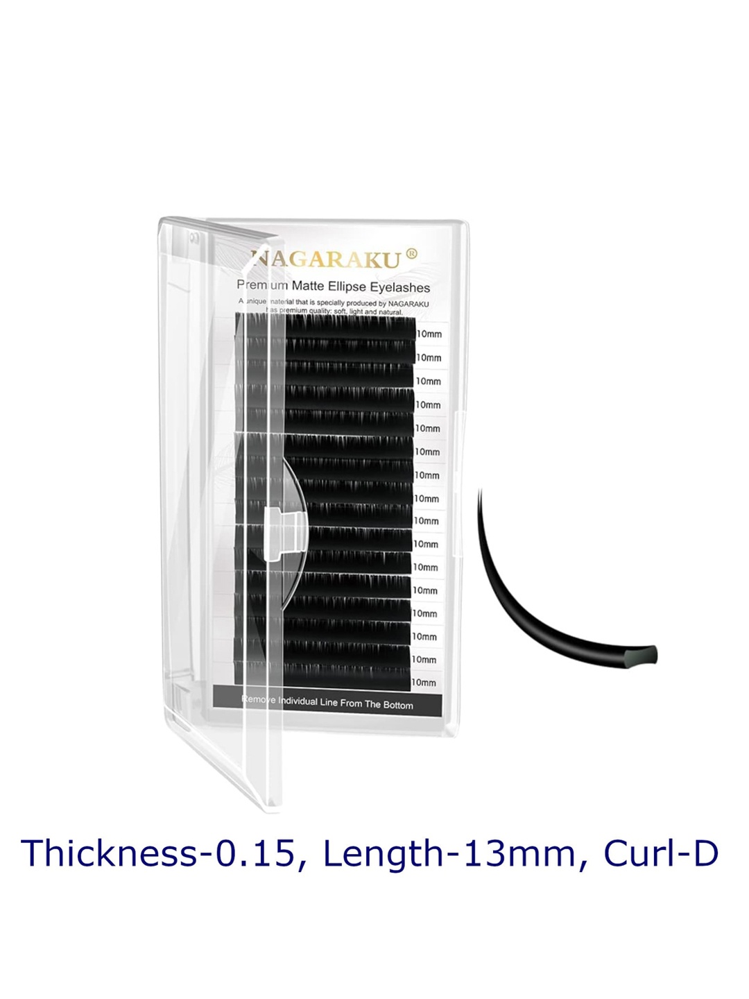 

NAGARAKU Women Black Matte Flat Ellipse Eyelashes