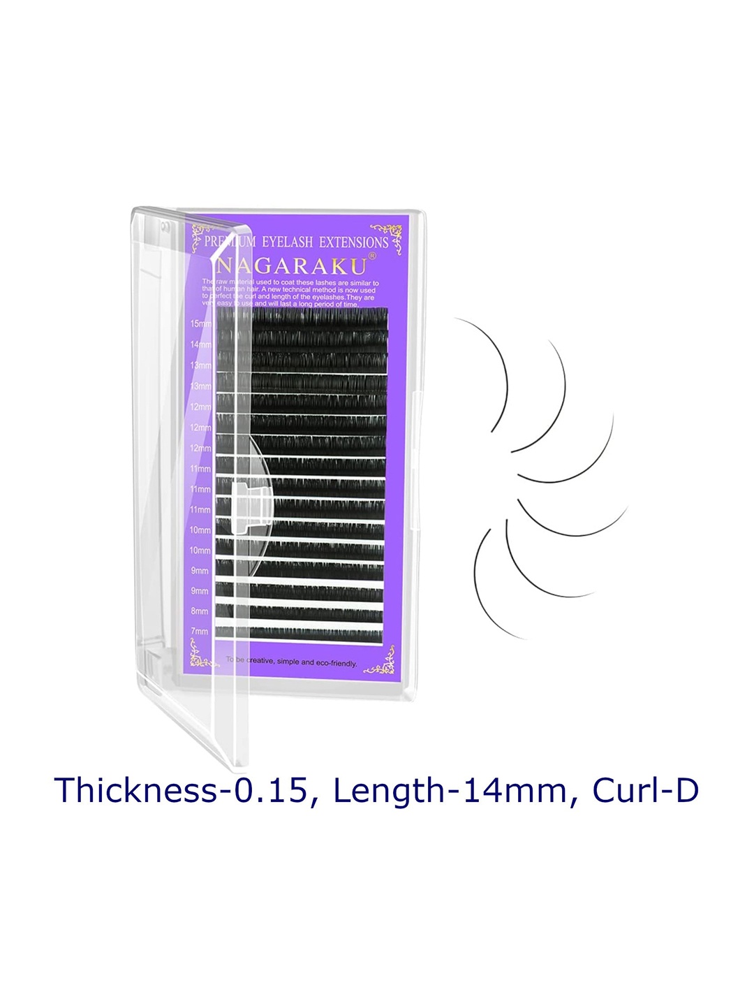 

NAGARAKU Women Black Matte Synthetic 16 Rows Eyelash