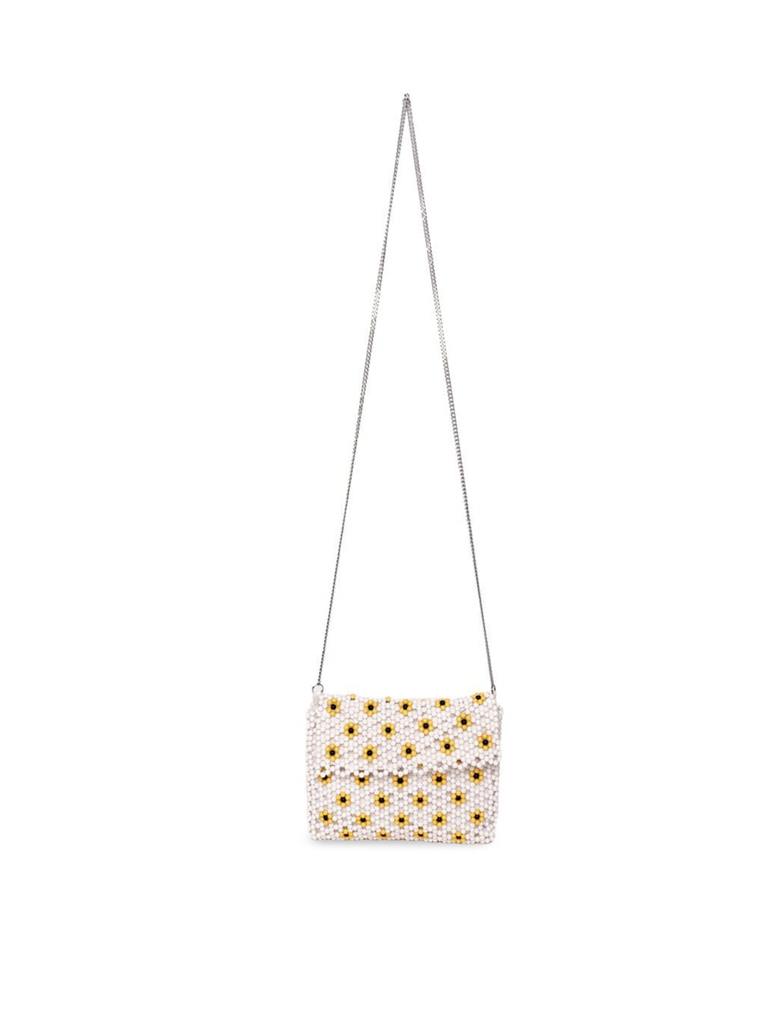 

ASTRID White Embellished Swagger Sling Bag