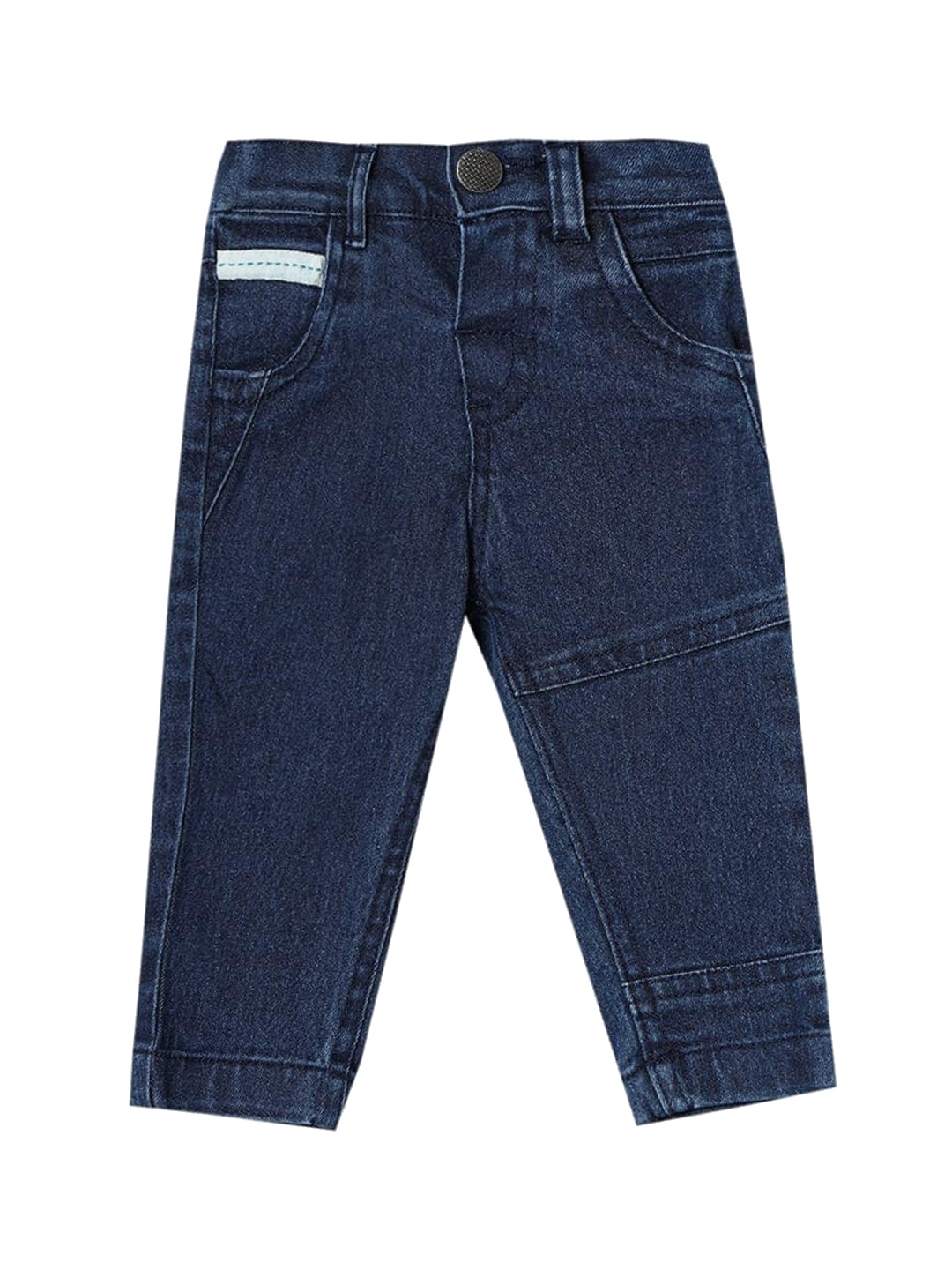 

UNDER FOURTEEN ONLY Boys Navy Blue Cotton Jeans