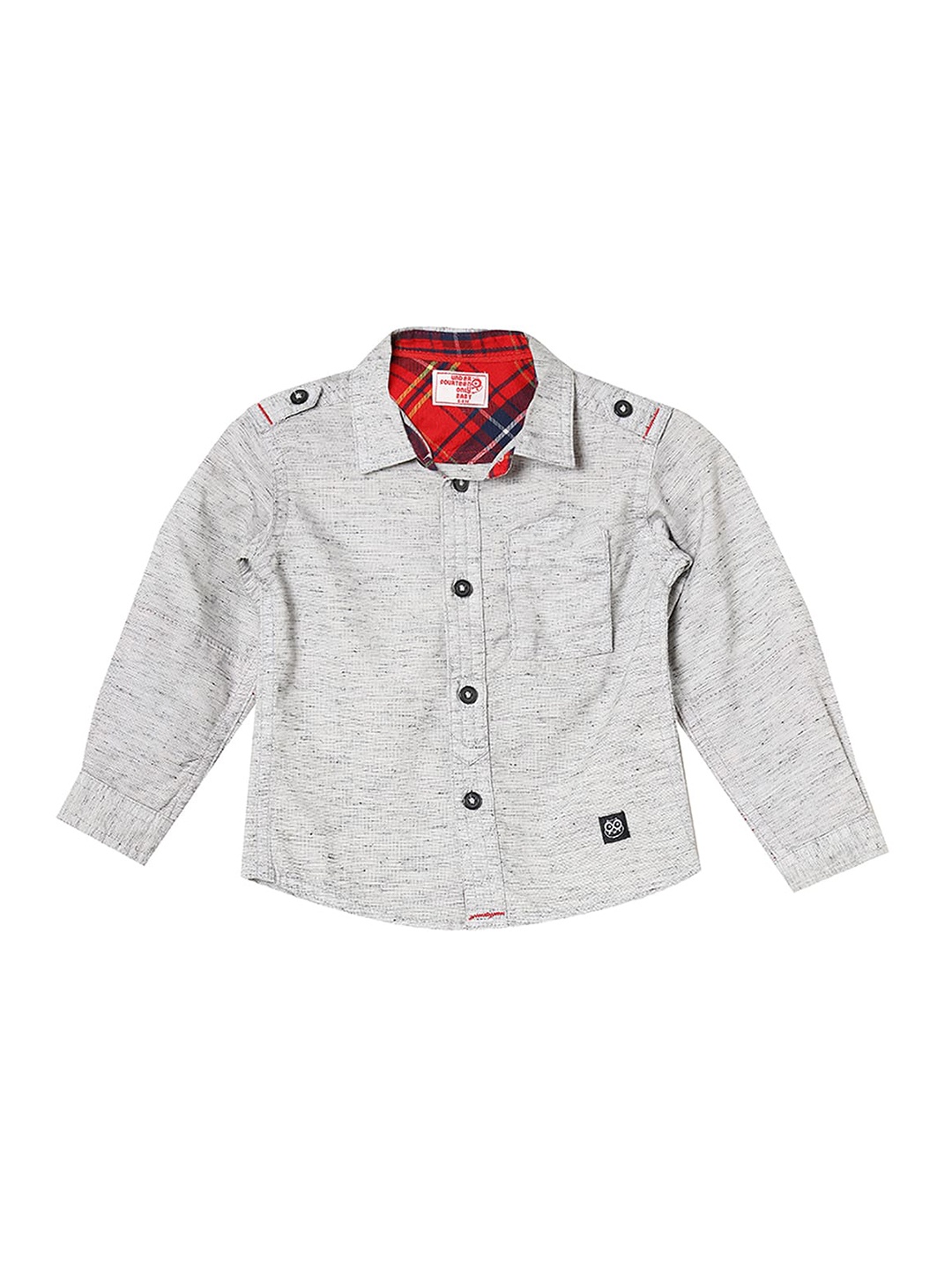 

UNDER FOURTEEN ONLY Boys Grey Casual Shirt