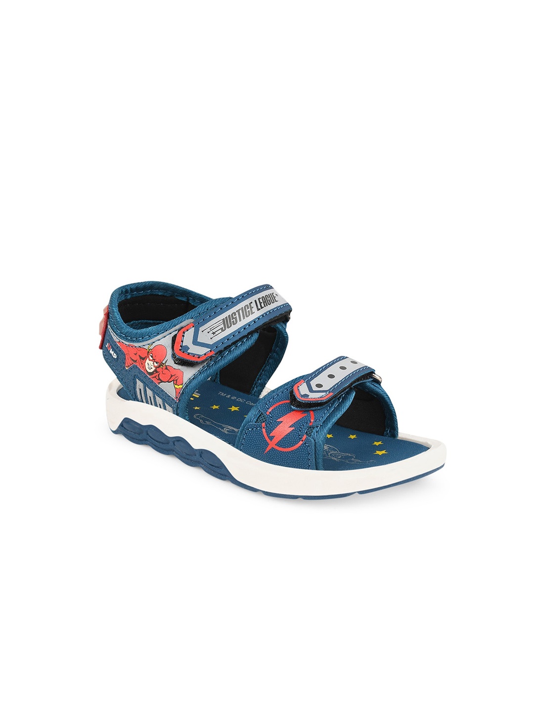 

Campus Kids Blue Printed Sports Sandals