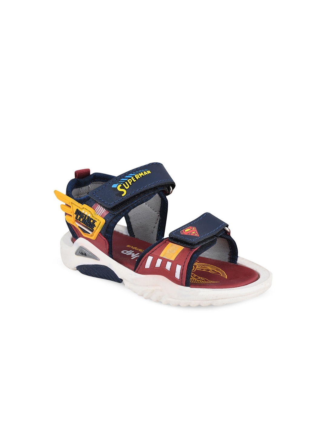 

Campus KidsBurgandy Super Man Patterned Sports Sandals, Red