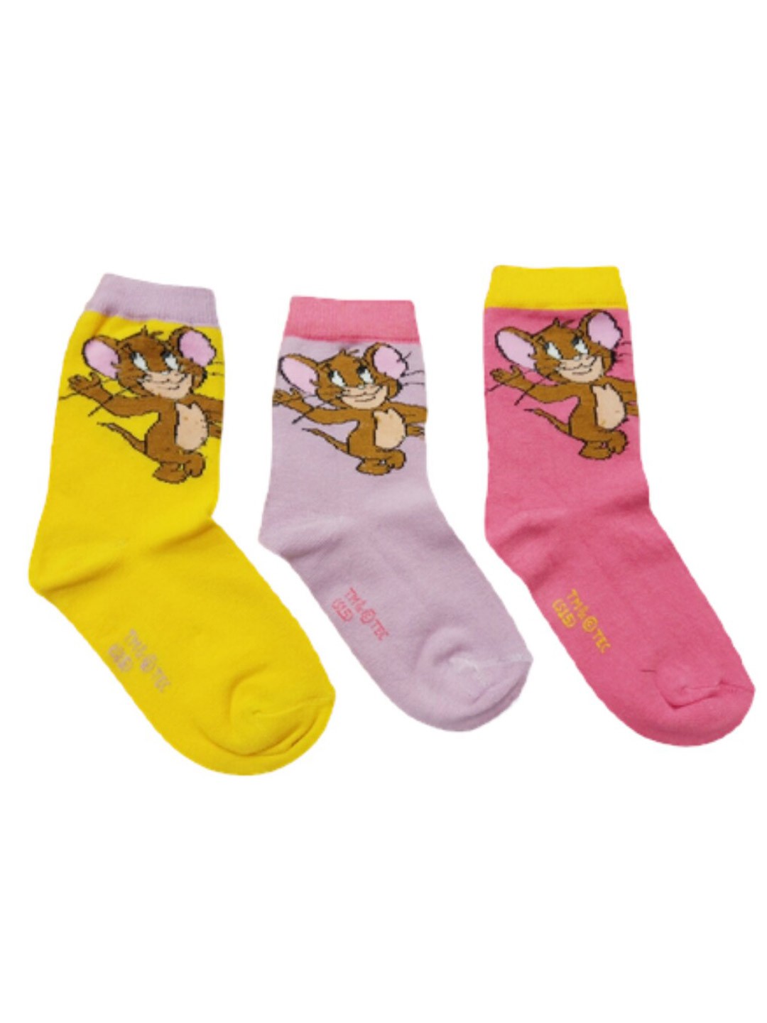 

Camey Kids Pack Of 3 Printed Ankle-Length Cotton Socks, Yellow
