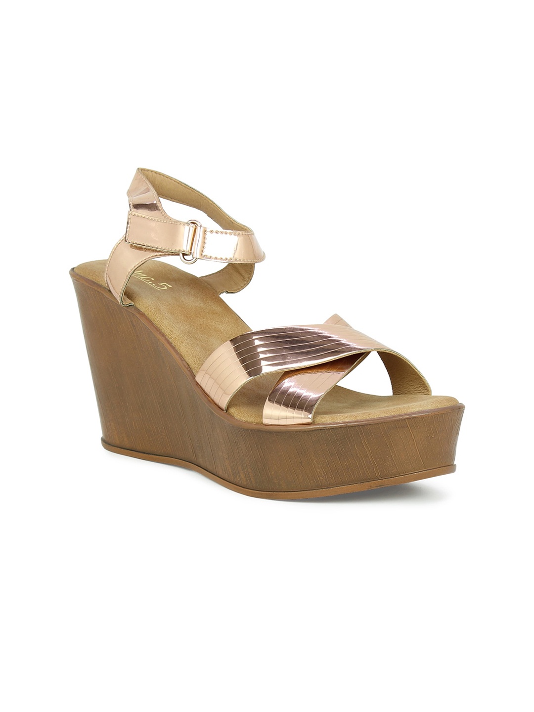 

Inc 5 Rose Women Gold Party High-Top Wedge Sandals, Rose gold