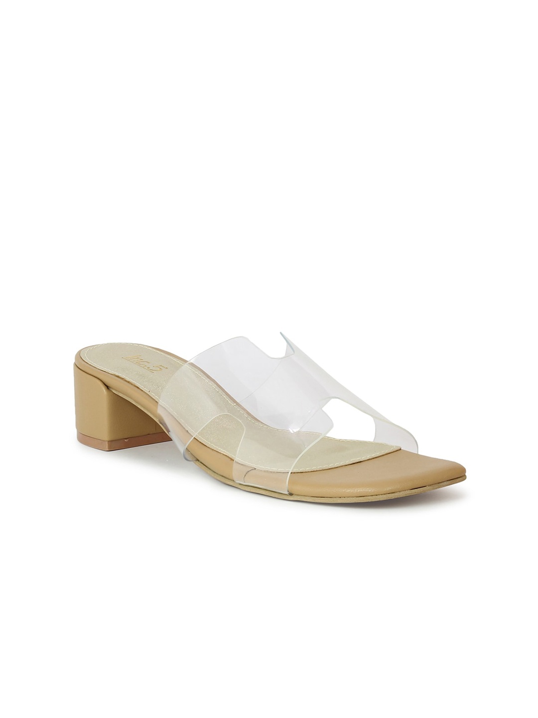 

Inc 5 Beige High-Top Block Mules