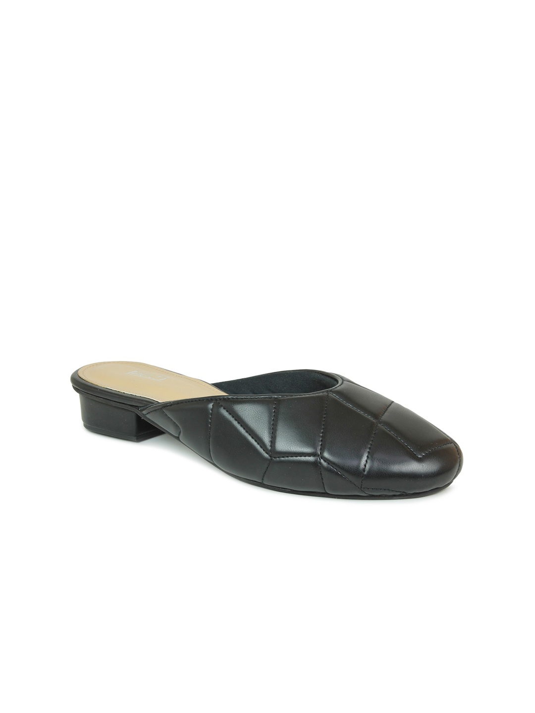 

Inc 5 Black Textured Block Mules