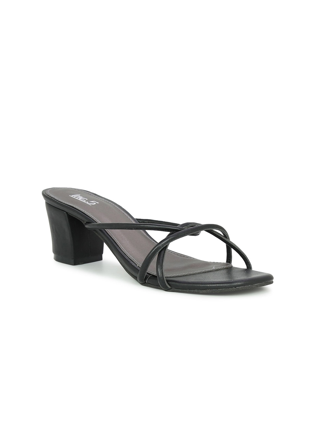 

Inc 5 Black Block Sandals