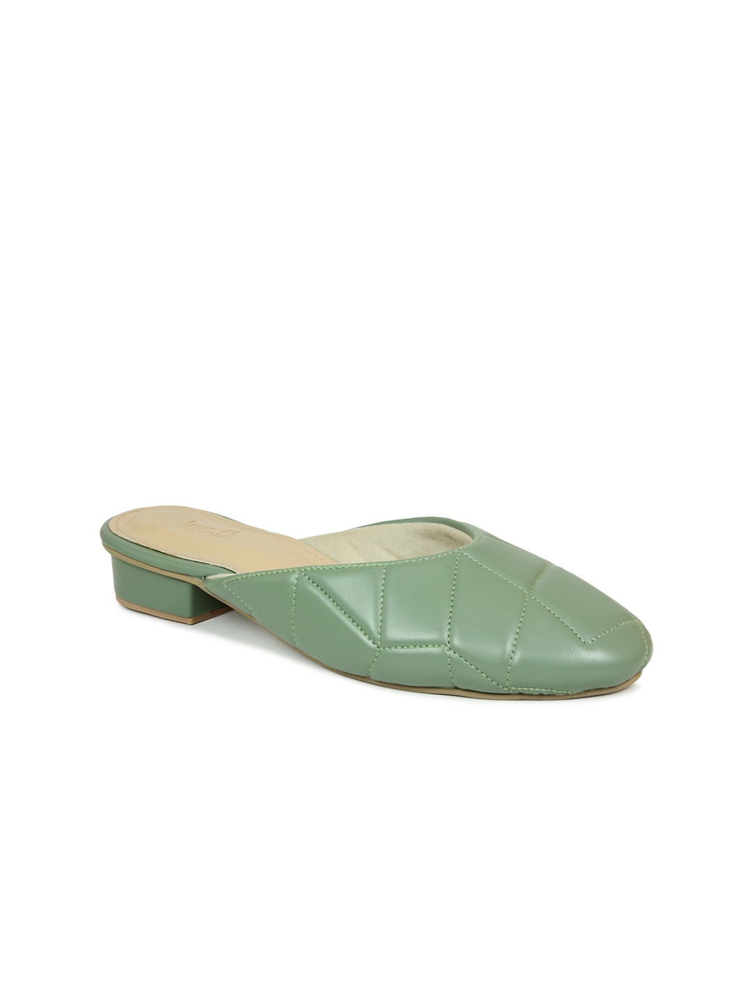 

Inc 5 Green Solid Block Mules