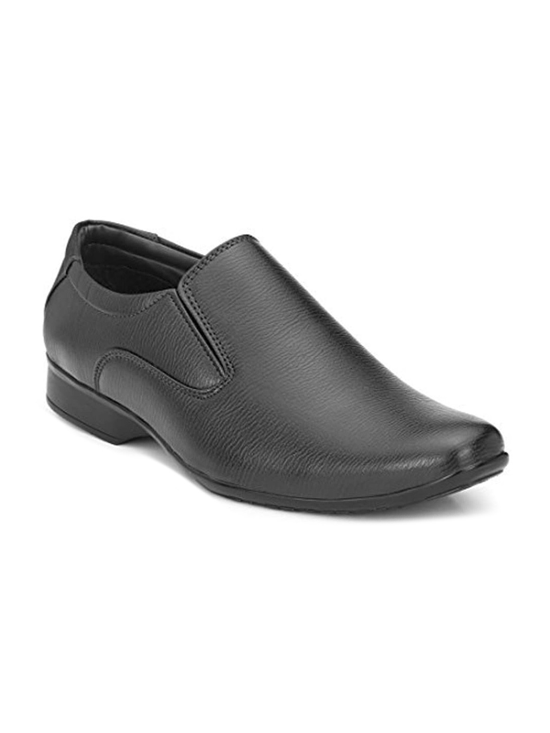 

birgos Men Black Solid Slip-Ons Formal Shoes