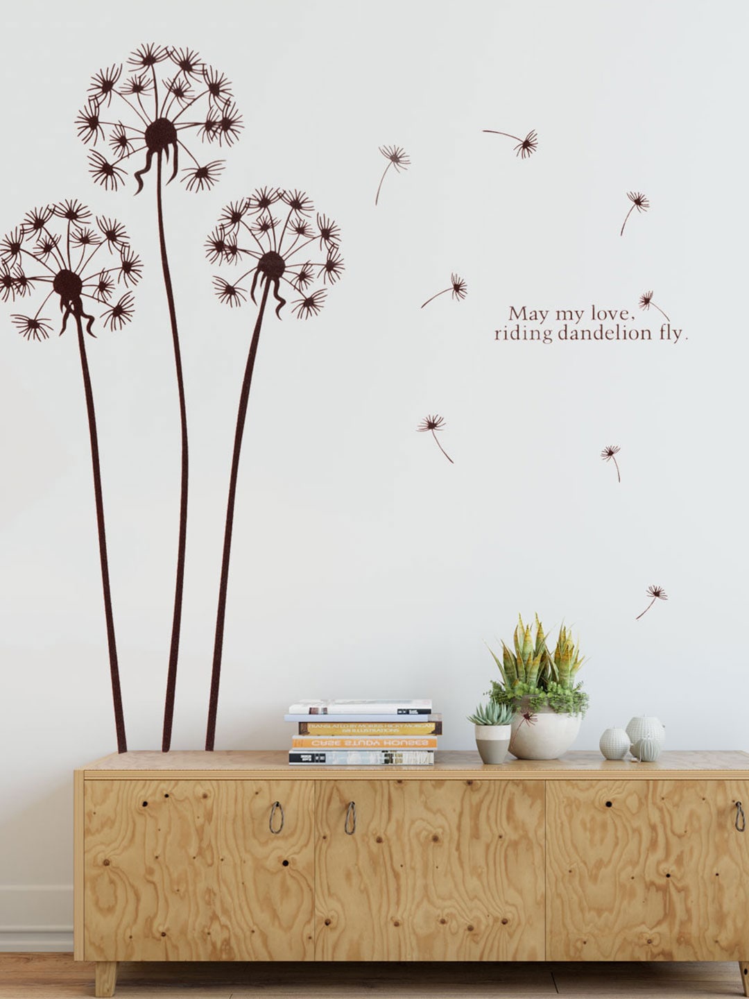 

Art Street Coffee Brown Cotton Tree Wall Decal Stickers for Home