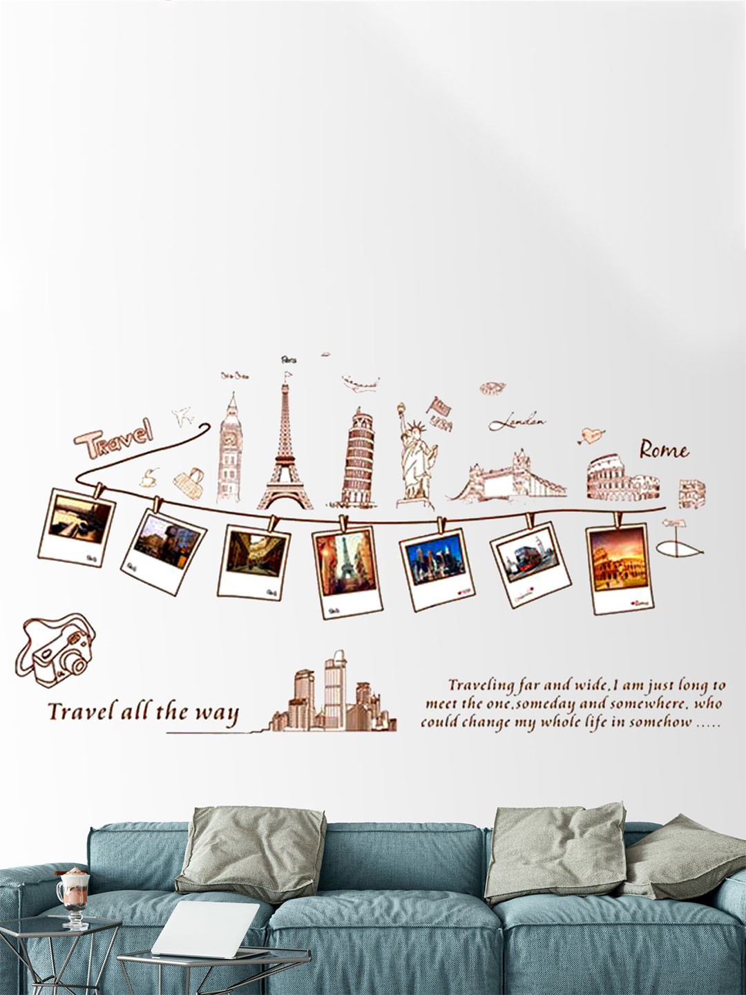 

Art Street Multi Travelling All the Way Wall Decal Stickers